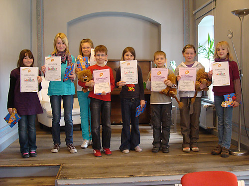 Die Teilnehmer des Leselöwen-Vorlesewettbewerbs der 3. Klassen 