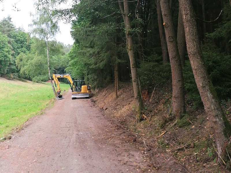 Gegenwärtige Ausbaumaßnahme am Geitersdorfer Talweg. Foto: Stadtverwaltung