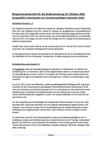 Bürgermeisterbericht Oktober 2022
