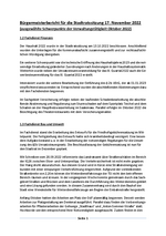 Bürgermeisterbericht November 2022