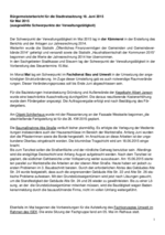 Bürgermeisterbericht Juni 2015
