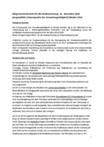 Bürgermeisterbericht November 2016