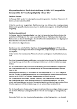 Bürgermeisterbericht März 2017