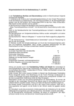 Bürgermeisterbericht Juli 2013