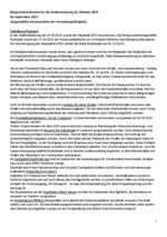Bürgermeisterbericht Oktober 2015