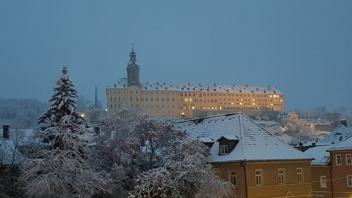 Die Heidecksburg im winterlich verschneiten Kleid. Foto: Sabrina Lüderitz