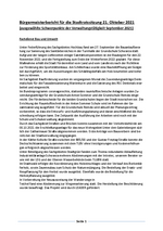 Bürgermeisterbericht Oktober 2021