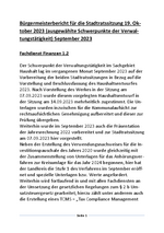 Bürgermeisterbericht September 2023