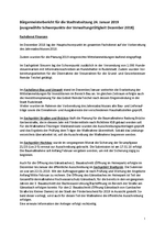 Bürgermeisterbericht Januar 2019