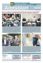 Amtsblatt 18/2020 vom 15. Oktober 2020