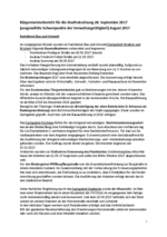 Bürgermeisterbericht September 2017