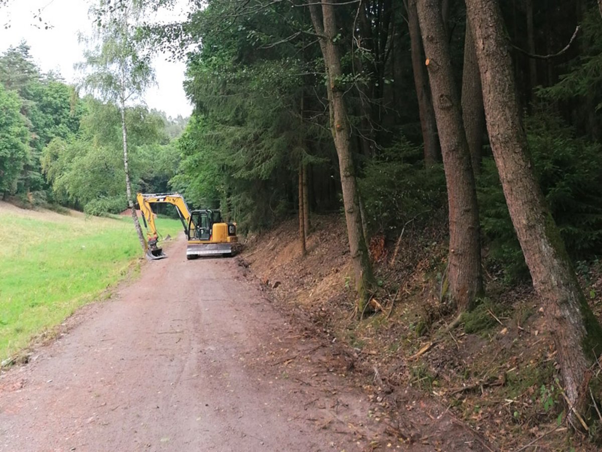 Gegenwärtige Ausbaumaßnahme am Geitersdorfer Talweg. Foto: Stadtverwaltung