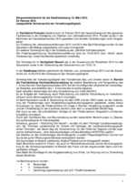 Bürgermeisterbericht März 2015