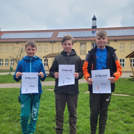 Sieger Jahrgang Jungen 2012: Justus (1. Platz), Lennard (2. Platz), Willi (3. Platz)