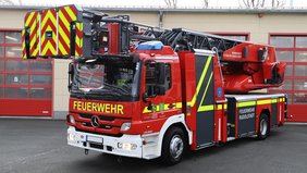 Drehleiter der Feuerwehr.