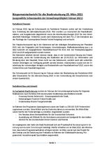 Bürgermeisterbericht März 2021
