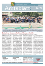 Amtsblatt 14/24 vom 22. August 2024