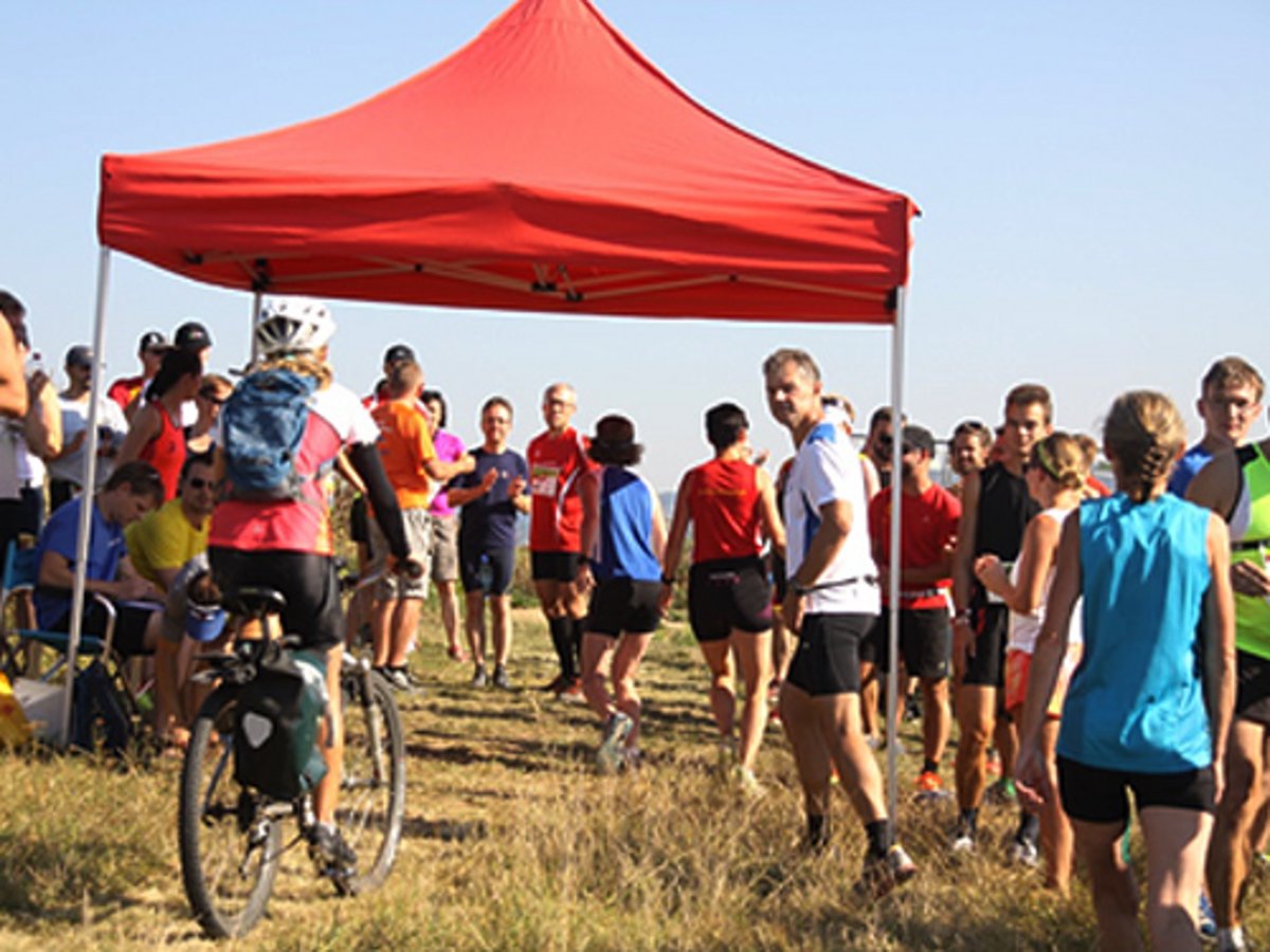 Eine der Wechselstellen auf der 89 km langen Staffel-Strecke.