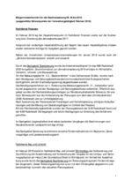 Bürgermeisterbericht März 2018