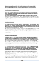Bürgermeisterbericht Januar 2022