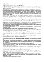 Bürgermeisterbericht April 2015